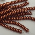 Matte Metallic Copper 2 Hole Lentil 6mm 50 beads color K0177