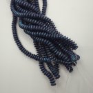 Polychrome - Indigo Orchid 2 Hole Lentil 6mm 50 blue beads color 94105