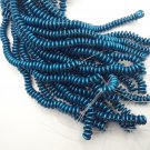 CT Saturated Metallic Shaded Spruce 2 Hole Lentil 6mm 50 blue beads color 04B07