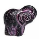 Buy 1 bead or 6 20x23mm Elephant Black with a Metallic Pink Wash Czech Glass beads boho safari 346