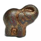1 or 6 beads 20x23mm Elephant Maroon with Picasso & Bronze Finish red beads boho safari 391