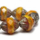 10x11mm Turbine Yellow Gold and Pumpkin with Picasso Finish 374