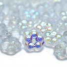  5mm Forget-Me-Not Spacers Transparent with AB Finish Flower bead embroidery 98