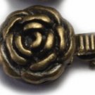 14mm Flower Push Pull Box Clasp 1 strand Oxidized Brass 34