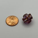 13x15mm Crown Bead Transparent Glass with Thistle & Bronze Finishes purple color 3