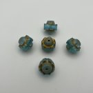 13x15mm Crown Sky Blue with Etched Finish and a Bronze Wash 1466B