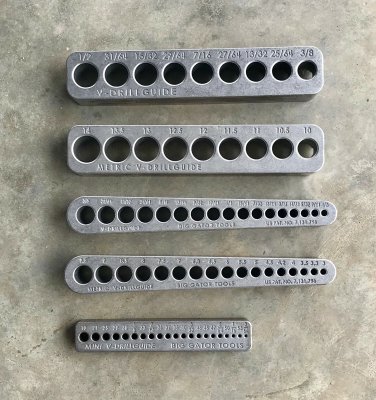 Big Gator Tools - DRILLSET - Big Gator Drill Set - 5 Piece Drill Bit Guide Set