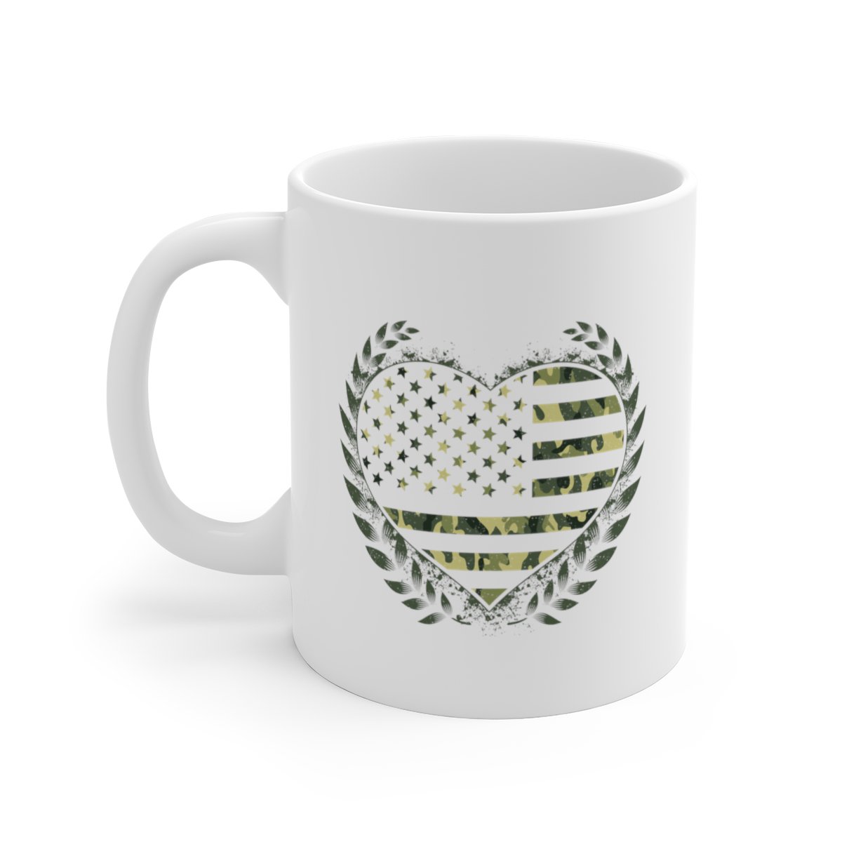 Camo Heart Flag Mug 11oz   Item #294331608