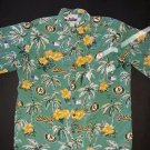 REYN SPOONER MLB OAKLAND A'S Athletics HAWAIIAN CAMP SHIRT SIZE LARGE