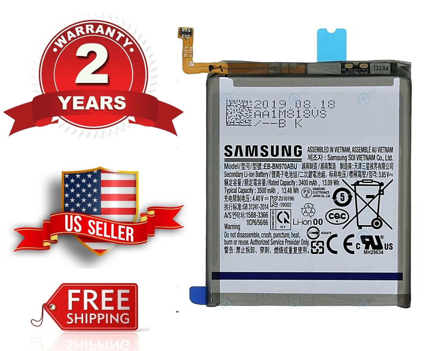 samsung note 10 battery mah