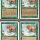 War Mammoth x 4 - Fourth Edition - Magic the Gathering