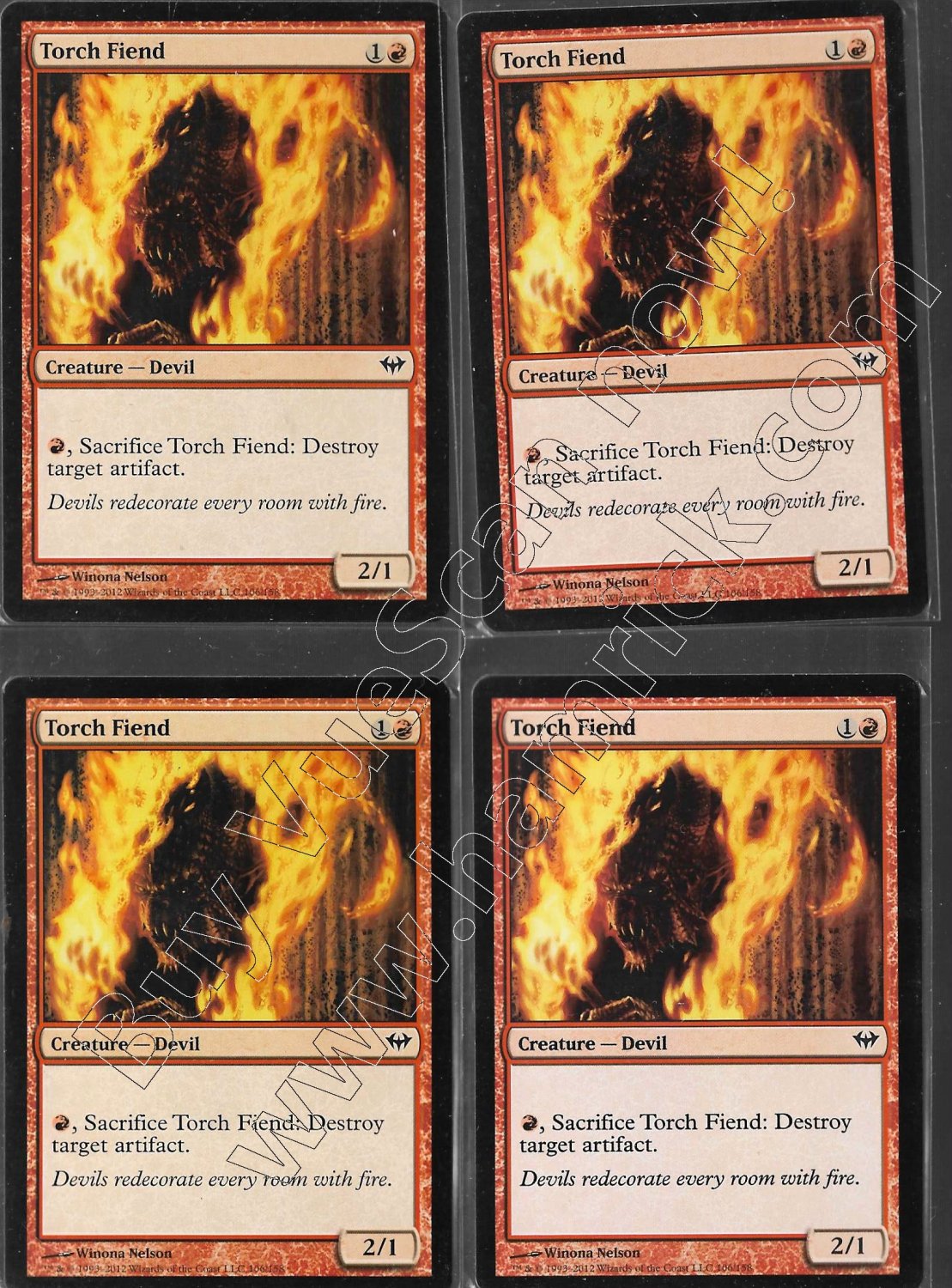 Torch Fiend x 4 - Dark Ascension - Magic the Gathering