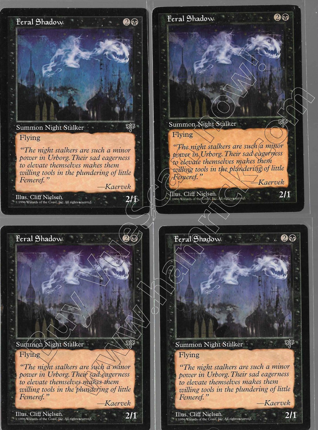 Feral Shadow x 4 - Mirage - Magic the Gathering