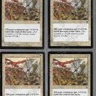 Warriors Charge x 4 - Portal - Magic the Gathering