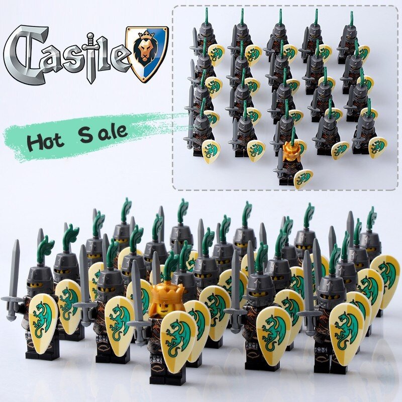 21pcs/set The Elite Dragon Knight Army - Castle Kingdoms Minifigures Toys