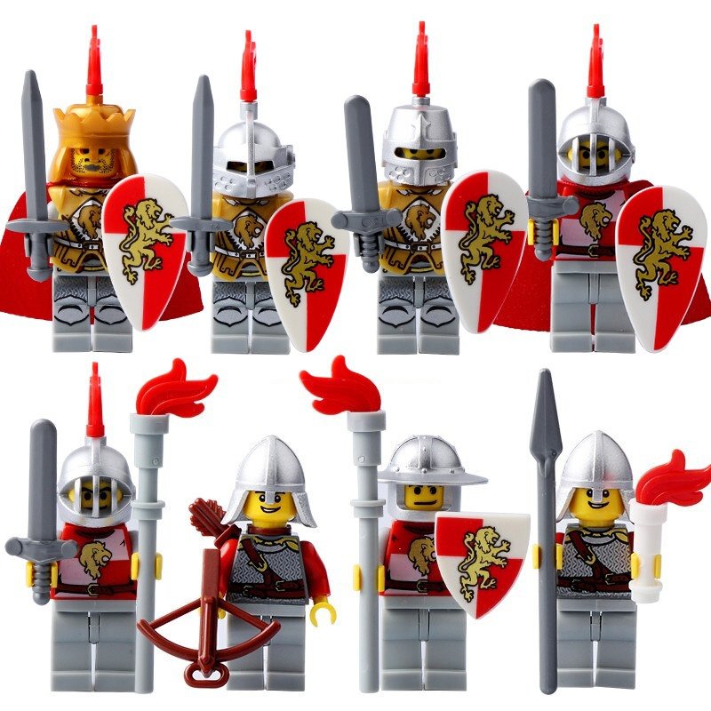 8pcs/set Castle Kingdoms the Lion King & The Royal Lion Knight Minifigures