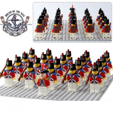 21pcs/set UK Army British Marine Corps American Revolutionary War Minifigures
