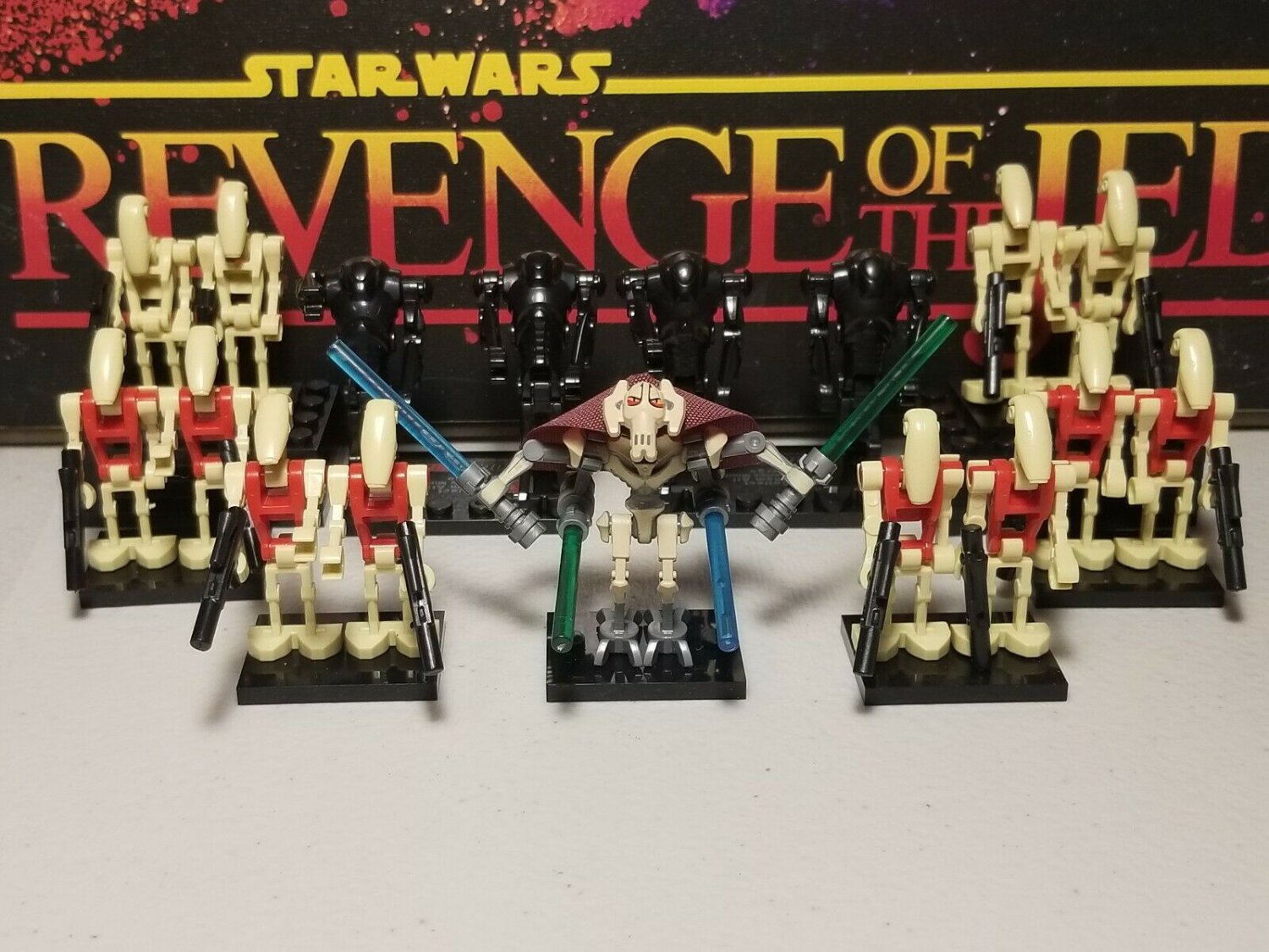 17Pcs General Grievous & Droid Army Star Wars Clone Wars Minifigures Custom Toys
