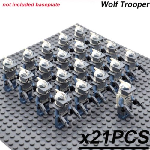 21pcs/set Star Wars Wolf Trooper clone Trooper Custom Minifigures Toys Gift