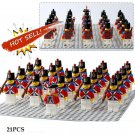 21pcs UK Army Redcoats Marine Corps American Revolutionary War Minifigures Toys