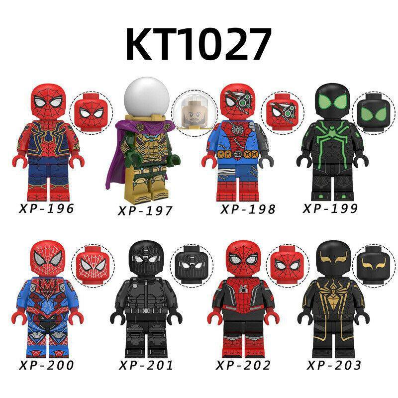 Marvel Spiderman Stealth Suit Spider-Armor MK 2 Mysterio 8pcs Custom ...