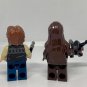 2pcs Han Solo and Chewbacca Star Wars Chewie Wookiee Kashyyyk Minifigures Toys