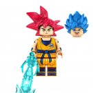 Son Goku Super Saiyan God (Red and Blue) Dragon Ball Super Minifigures Block Toy
