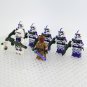 7pcs Star Wars Mace Windu 187th Legion Commander Clone troopers Minifigures Toys