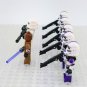 7pcs Star Wars Mace Windu 187th Legion Commander Clone troopers Minifigures Toys