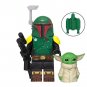 8pcs Star Wars Ahsoka Mandalorian Boba Fett Grogu Airborne Trooper Minifigures