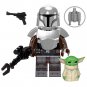 8pcs Star Wars Ahsoka Mandalorian Boba Fett Grogu Airborne Trooper Minifigures