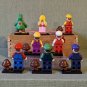 8pcs Super Mario and Peach Yoshi Luigi Wario Waluigi Video Game Minifigures Toys