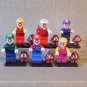 6pcs Super Mario Luigi Wario Waluigi and Goombas Video Game Minifigures Toys