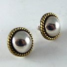 MEXICAN TAXCO STERLING SILVER PIERCED EARRINGS