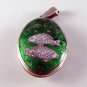VINTAGE ENAMELED STERLING SILVER PISCES LOCKET