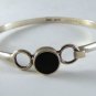 VINTAGE TAXCO MEXICAN STERLING SILVER BLACK ONYX BRACELET