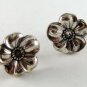VINTAGE JEWEL ART STERLING SILVER SCREW BACK EARRINGS
