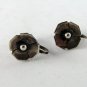 VINTAGE STERLING SILVER SCREW BACK FLOWER EARRINGS