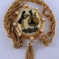 VINTAGE 1950'S 60'S LOCKET NECKLACE FRENCH STYLE