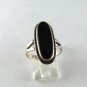 NATIVE AMERICAN STERLING SILVER BLACK ONYX RING SZ 6