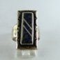 VINTAGE NATIVE AMERICAN STERLING SILVER LAPIS RING SZ 4 1/2