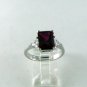 VINTAGE STYLE RED CZ RING SZ 7 1/4