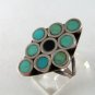 VINTAGE NATIVE AMERICAN STERLING SILVER TURQUOISE RING SZ 7 1/2