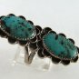 VINTAGE NATIVE AMERICAN NAVAJO STERLING SILVER TURQUOISE RING SZ 8 1/4