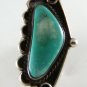 VINTAGE NATIVE AMERICAN STERLING SILVER TURQUOISE RING SZ 9 3/4