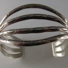 VINTAGE NATIVE AMERICAN STERLING SILVER CUFF BRACELET