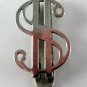 VINTAGE STERLING SILVER MONEY CLIP IN FORM OF DOLLAR SIGN