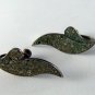 VINTAGE MEXICAN STERLING SILVER EARRINGS DESIGNED SIGNED