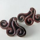 VINTAGE MEXICAN STERLING SILVER SCREW BACK EARRINGS DESIGNER SIGNED