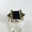 VINTAGE STERLING SILVER AND LAPIS RING SIZE 7